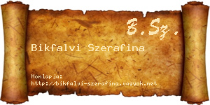 Bikfalvi Szerafina névjegykártya